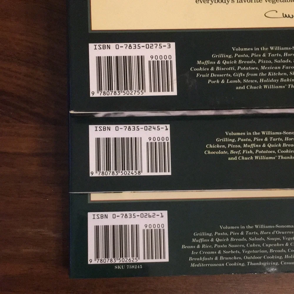 Williams Sonoma Kitchen Library Cookbook Trio Set of 3 - Beef Potatoes Fish